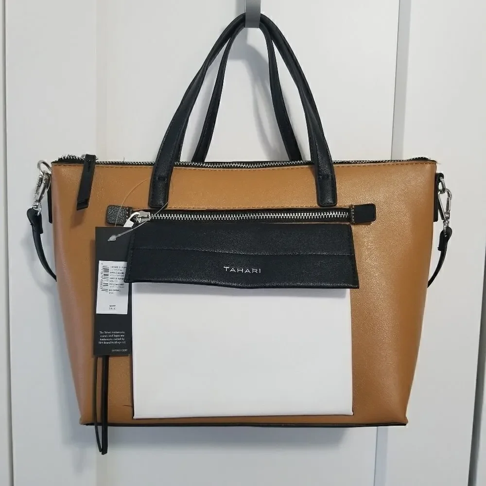 Tahari utility satchel handbag